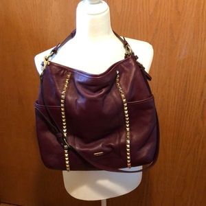 Burgundy leather Coach crossbody/ shoulder handbag
